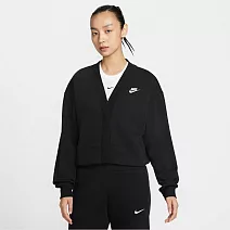 NIKE AS W NSW CLUB FLC LOOSE CARDIG 女 休閒外套 IF5456010 L 黑色