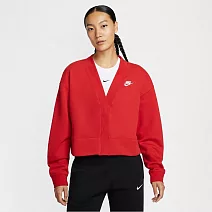 NIKE AS W NSW CLUB FLC LOOSE CARDIG 女 休閒外套 IF5456657 XS 紅色