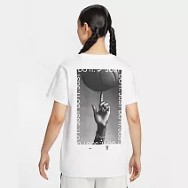NIKE AS W NK SS TEE BBALL PHOTO BF 女 短袖上衣 IM0302100 2XL 白色