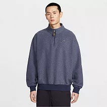 NIKE AS M NK SSNL+ HW BB QZ TOP 男 半開襟上衣 IQ3975410 L 藍色