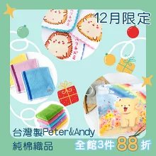 【Peter & Andy】純棉100% MIT設計製造::運動毛巾 - 經典LOGO 水藍
