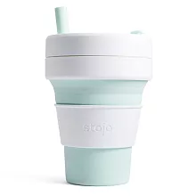 Stojo® 摺疊吸攜杯 16oz -薄荷綠