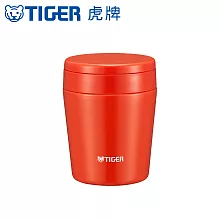 TIGER虎牌　300cc不鏽鋼真空食物罐/悶燒罐(MCL-B030)橘紅