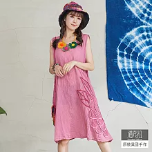 【潘克拉】手縫立體造型背心裙 TM889　FREE粉紅