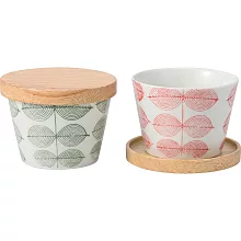 【西海陶器】波佐見燒對杯組225ml．雙紋葉