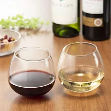 【日本Toyo Sasaki】不倒翁蛋型透明玻璃酒杯2入套裝