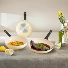 【樂扣樂扣】春日黃陶瓷不沾IH /炒鍋 30cm