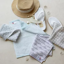 【日本Cyberl】Sion海織 輕柔瞬吸 純綿今治手巾 ‧ 沙礫(杏)