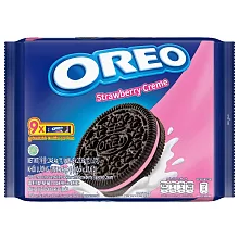 【OREO】奧利奧夾心餅乾隨手包(27.6g*9包) 草莓口味