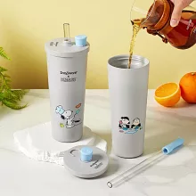 【美國康寧】美味早午餐- 鋅light輕瓷保溫保冰跳跳吸管杯850ml