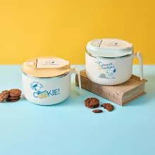 【BLACK HAMMER】手提史努比不鏽鋼隔熱碗1400ML(兩入組)