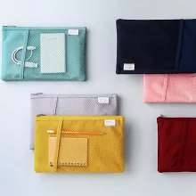 【韓國Livework】Mesh Pocket 網層萬用收納包 ‧ 酒紅