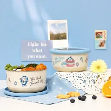 【HOUSUXI舒希】哆啦A夢系列  不鏽鋼雙層隔熱碗1200ml-A4