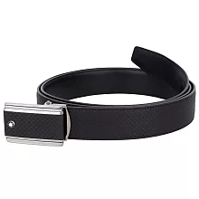 MONTBLANC 萬寶龍矩形碳纖維紋牛皮皮帶