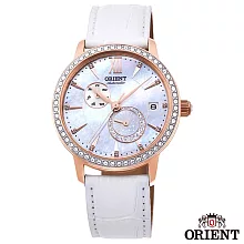 ORIENT東方錶  浮華流光日月相藍寶石機械女錶-貝面x36.5mm  RA-AK0004A10B