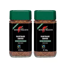 【Mount Hagen】德國進口 公平貿易低咖啡因即溶咖啡粉2罐組(100g x2)