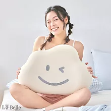 義大利La Belle《HAPPY : ) 釋壓舒眠涼感雲朵記憶枕》(共兩色)-奶油米