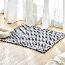 義大利La Belle《華夫格》瞬吸速乾可水洗止滑地墊 60*45CM(共三色)-灰色