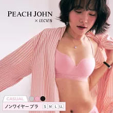 日系韓風 PEACH JOHN x LECIEN 聯名款 無鋼圈胸罩 無痕光滑罩杯 休閒可愛時尚-13728472 M 黑色