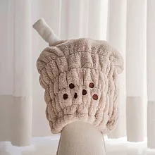 SANSO LIFE 美食系列超細纖維浴帽  珍珠奶茶