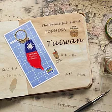 台人潮-台灣+國旗-壓克力鑰匙圈