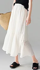 【初色】素色顯瘦雪紡半身裙