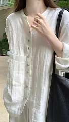 【初色】復古中式禪意風防曬襯衫外套