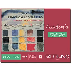 【Fabriano】BL Accademia繪畫水彩本，240G，27X35，100張(素描/水彩)