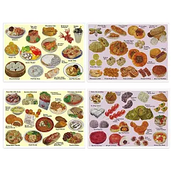 我愛台灣明信片●台灣美食+點心(4張組)