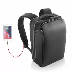 ELECOM Ruminant防水拉鍊18口袋USB線高規格後背包─黑