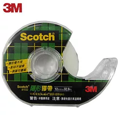 (2個1包)3M 810D 1/2隱形膠帶(附輕便膠台)12mm&times;32.9M