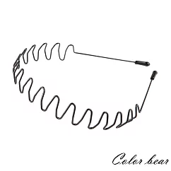 【卡樂熊】基本簡約彎圈造型髮箍─黑色