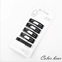 【卡樂熊】基本款簡約髮夾/邊夾套組(六款)-黑色方形款