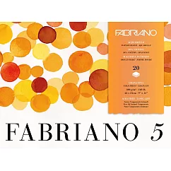 【Fabriano】Fabrano 5水彩紙，中目，300G，23X31，20張，50%棉