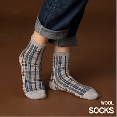 蒂巴蕾 SOCKS - 6.5% WOOL(十字紋) 淺灰色