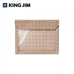 【KING JIM】FLATTY WORKS多用途帆布收納袋 限定款 格紋 A5 5464─L103