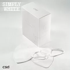 【CSD】中衛醫療口罩─成人立體─3D Simply white 全白 (30片/盒)