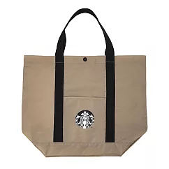 [星巴克]品牌摺疊收納提袋─奶茶色
