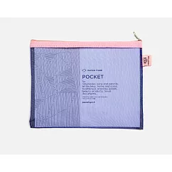 Papier Tigre / 網格收納袋M- 藍紫