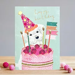 【LOUISE TILER】Cute Cake Pup 生日卡#MP009