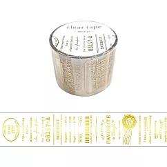 MINDWAVE 箔押Clear tape燙金透明膠帶 30mmX3M 收據