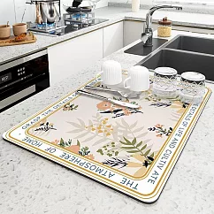 【EZlife】廚房檯面硅藻土吸水墊(30x40cm) A款