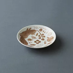 【SANGO】森林秘徑 陶瓷淺盤13cm ‧ 松鼠