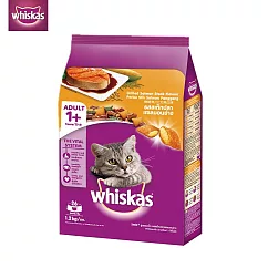 【Whiskas偉嘉】貓乾糧 烤鮭魚 1.2kg 寵物/貓飼料/貓食