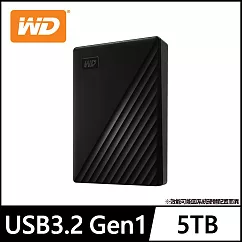 WD My Passport 5TB 2.5吋行動硬碟─ 黑