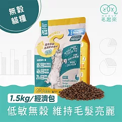 【毛起來】【毛食事計畫】 護膚無穀貓糧─S23化毛南瓜雞 1.5kg