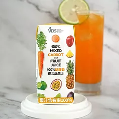 【VDS活力東勢】胡蘿蔔綜合蔬果汁200mlx12瓶/箱(利樂包)