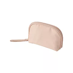 【MUJI 無印良品】聚酯纖維廣口化妝包/粉米