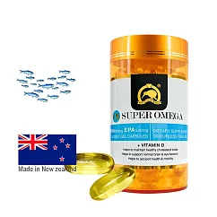 【壽滿趣】金奇維Kiwi Golden Kiwi 紐西蘭頂級OMEGA高濃度維他命D魚油膠囊(60粒) (到期日2026/10/15)