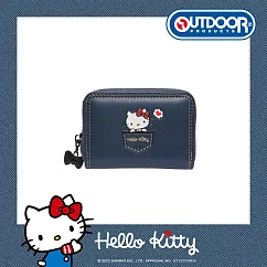 【OUTDOOR】Hello Kitty聯名款─牛仔凱蒂─零錢包─深藍 ODKT22A04NY